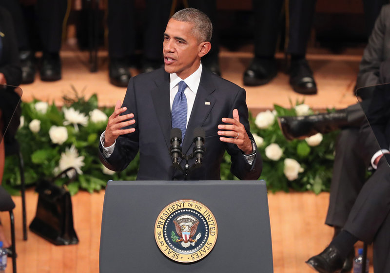 Ντάλας: Τι είπε ο Ομπάμα στην επιμνημόσυνη δέηση για τους 5 νεκρούς αστυνομικούς – ΦΩΤΟ