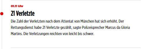 Bild – 21 τραυματίες στην επίθεση του Μονάχου