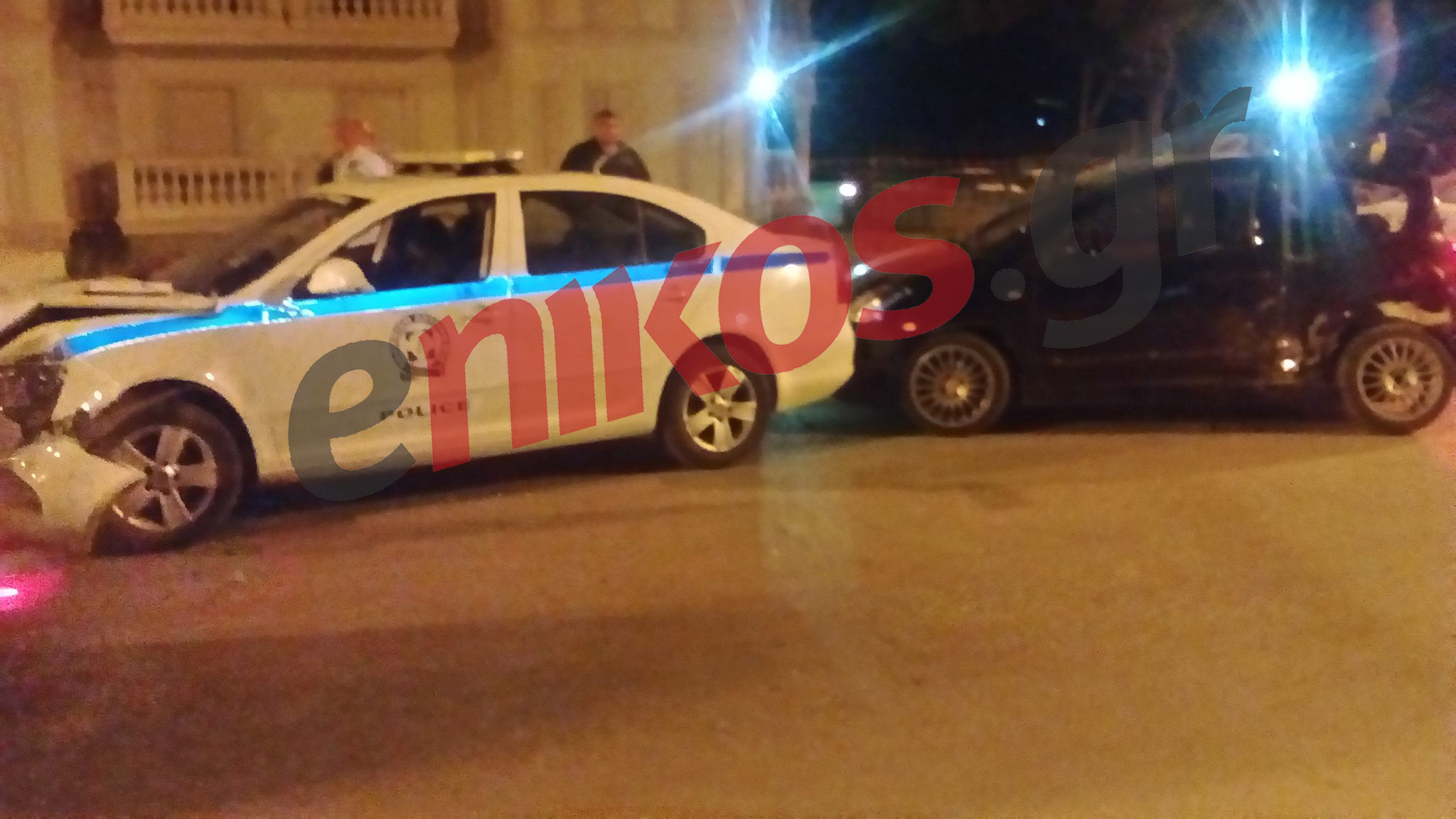 Τροχαίο ατύχημα με περιπολικό και δύο τραυματίες στο Διμηνιό – ΦΩΤΟ