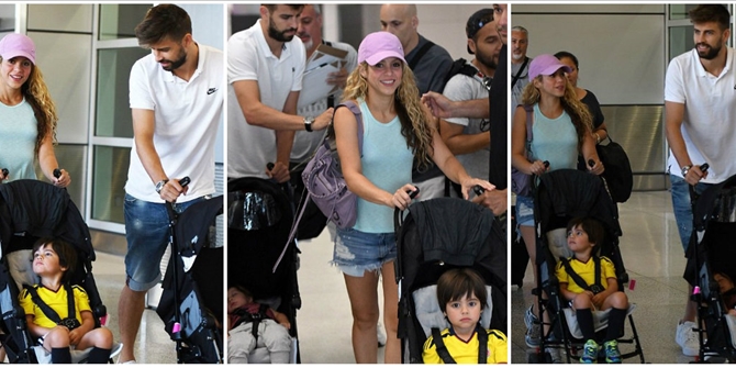 Με τους άνδρες της ζωής της στο αεροδρόμιο η Σακίρα – ΦΩΤΟ