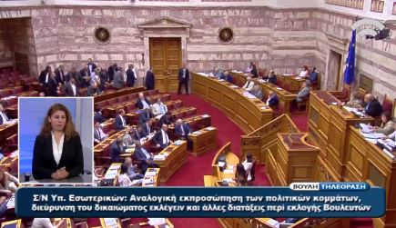 Αποχώρησε η Χρυσή Αυγή από τη συζήτηση για τον εκλογικό νόμο – ΒΙΝΤΕΟ