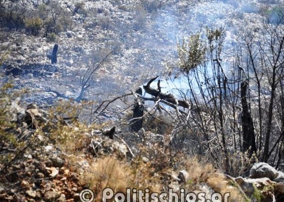 Εικόνες καταστροφής στη Χίο από την πυρκαγιά – ΦΩΤΟ