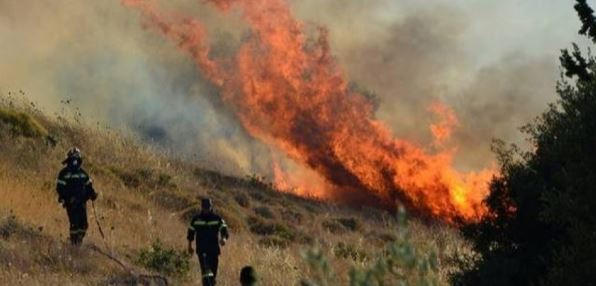 Πυρκαγιά στα Βρασνά Θεσσαλονίκης