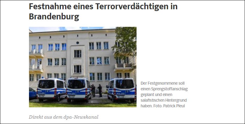 Γερμανία – Συνέλαβαν ύποπτο για τρομοκρατικό χτύπημα