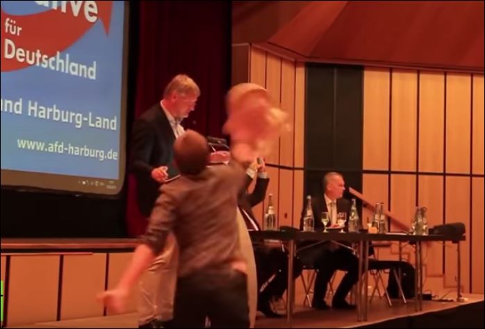 Έριξαν κατεψυγμένη τούρτα στον πρόεδρο του κόμματος Εναλλακτική για τη Γερμανία – ΒΙΝΤΕΟ