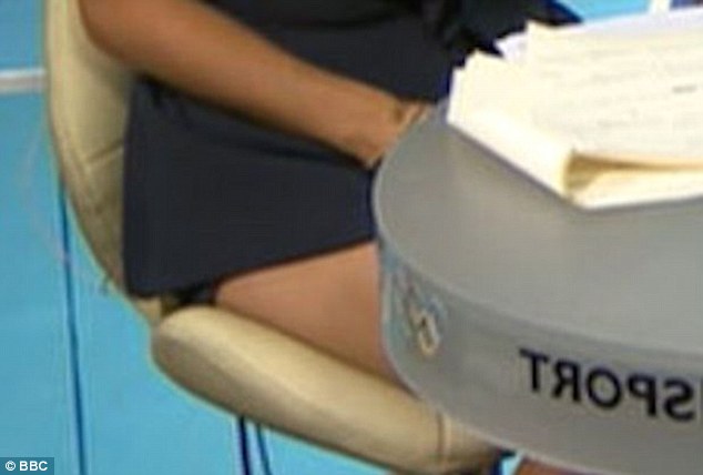 An eyeful! Viewers were shocked and startled as the star flashed an awful amount of leg 