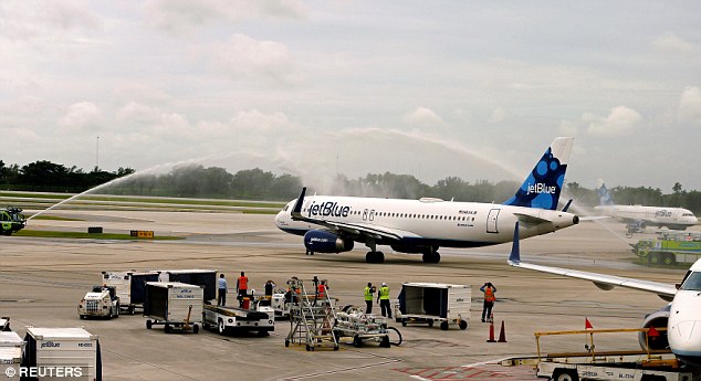 The flight is the first of dozens of daily trips connecting US cities to nine Cuban airports