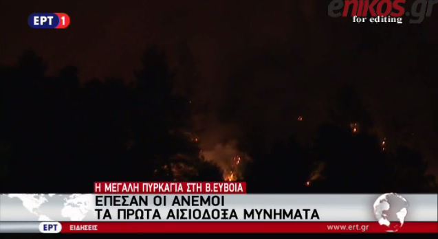 Μάχη με τις φλόγες στη Β. Εύβοια – Τα πρώτα αισιόδοξα μηνύματα από τους ανέμους – ΒΙΝΤΕΟ