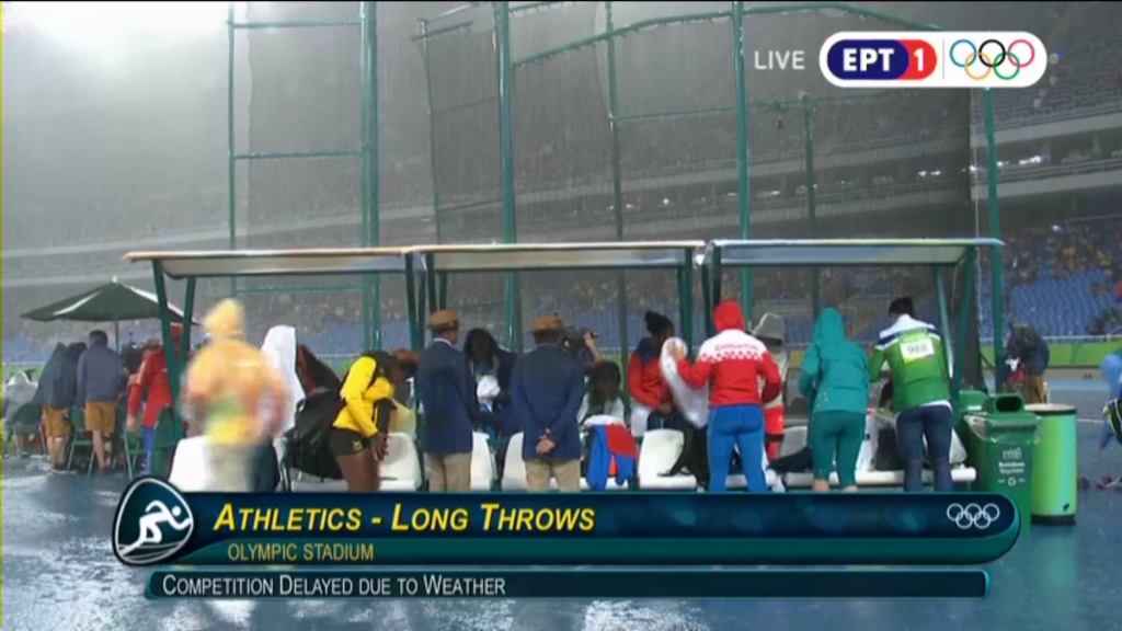 Ρίο – Προσωρινή αναβολή στα αγωνίσματα του στίβου λόγω έντονης βροχόπτωσης – ΦΩΤΟ