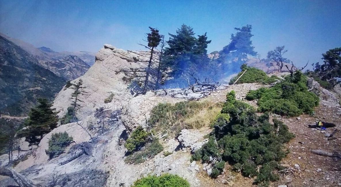 Σε εξέλιξη φωτιά στο Μέγα Σπήλαιο Καλαβρύτων