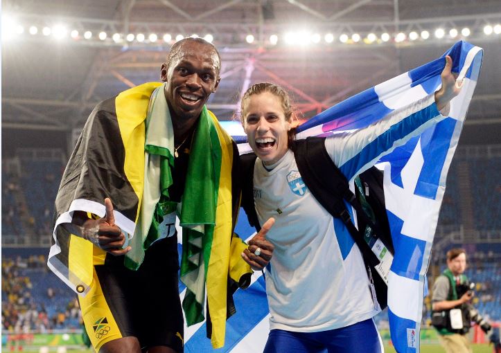 Η Στεφανίδη πανηγυρίζει με τον Μπολτ – ΦΩΤΟ