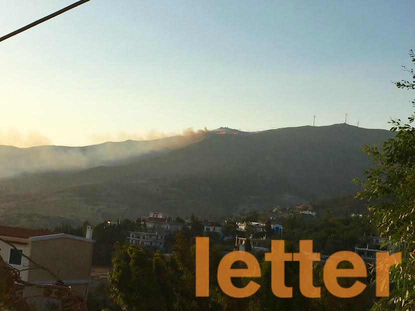 Πυρκαγιά σε εξέλιξη στην Κάρυστο – ΦΩΤΟ