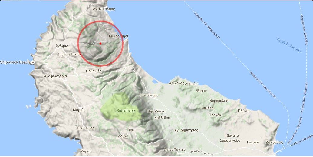 Φωτιά καίει δάσος στη Ζάκυνθο