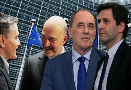 Συνάντηση Τσακαλώτου-Σταθάκη με Μοσκοβισί στις Βρυξέλλες