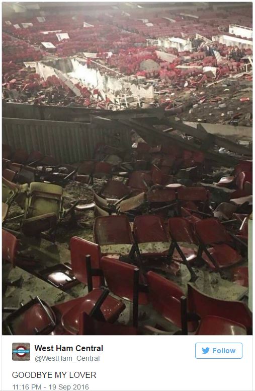 Ανατινάχτηκε η ιστορική έδρα της Γουέστ Χαμ