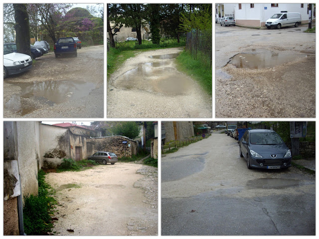 Ιωάννινα- Σε άθλια κατάσταση οι δρόμοι στο Κάστρο με την πρώτη βροχή – ΦΩΤΟ