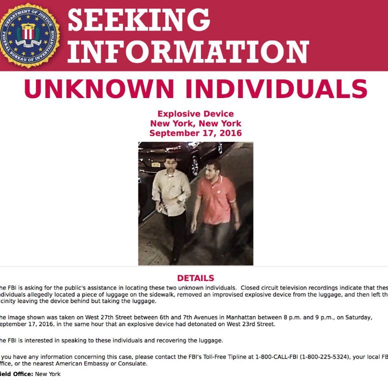 Το FBI αναζητά 2 μάρτυρες της επίθεσης στο Μανχάταν