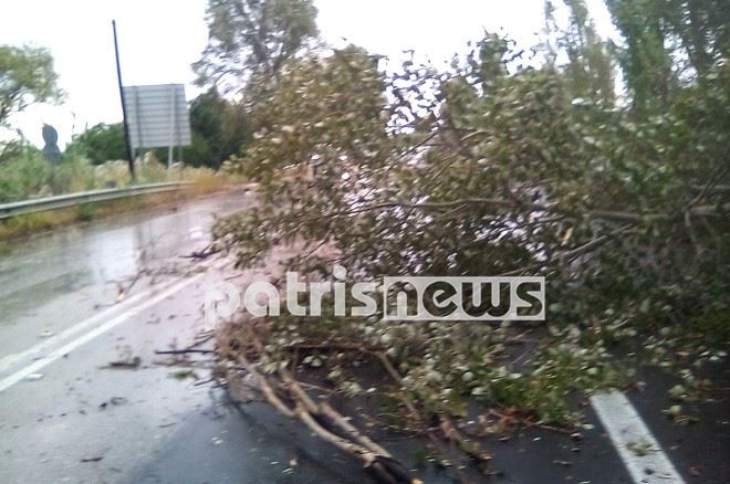 Σοβαρά προβλήματα από τους ισχυρούς ανέμους σε Ηλεία και Αχαΐα – ΦΩΤΟ