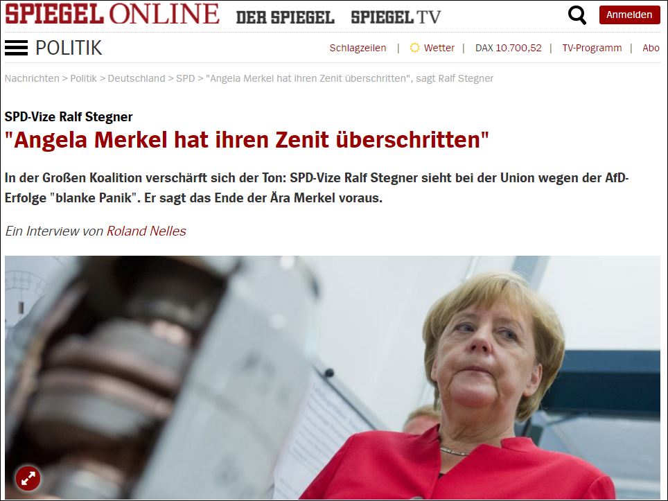 Ο αντιπρόεδρος του SPD προβλέπει το «τέλος» της Μέρκελ