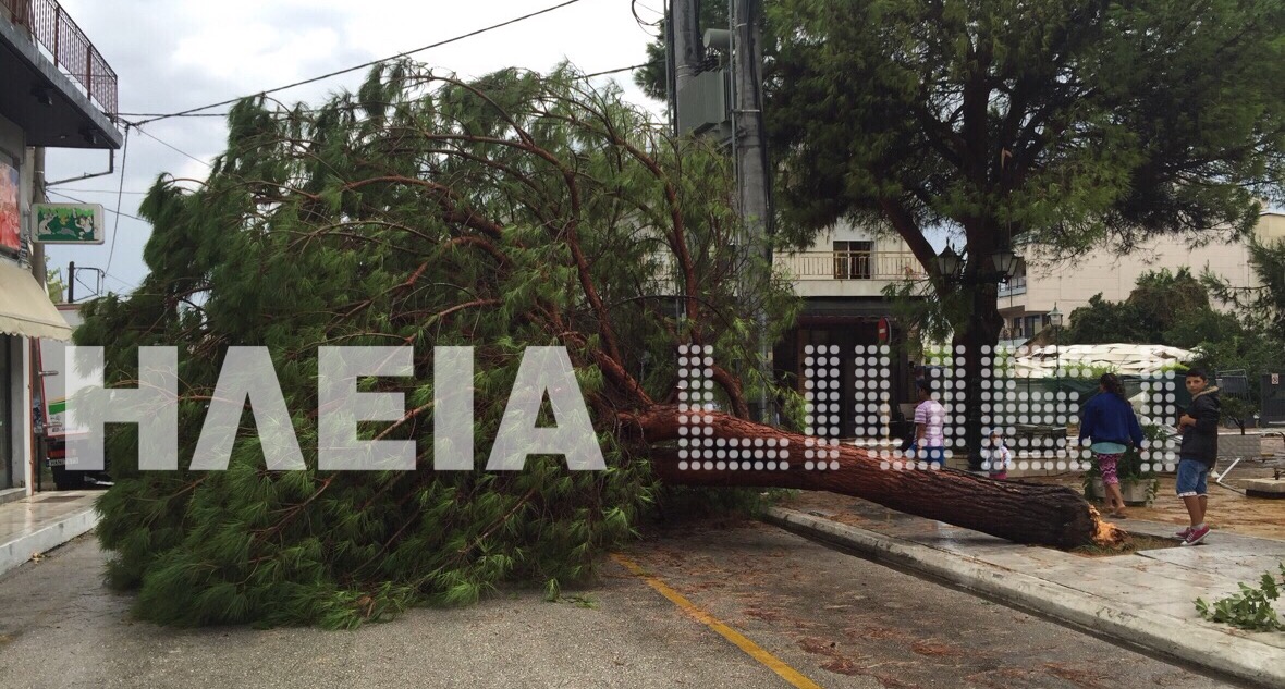 Μεγάλες καταστροφές από ανεμοστρόβιλο που σάρωσε την Ηλεία – ΦΩΤΟ