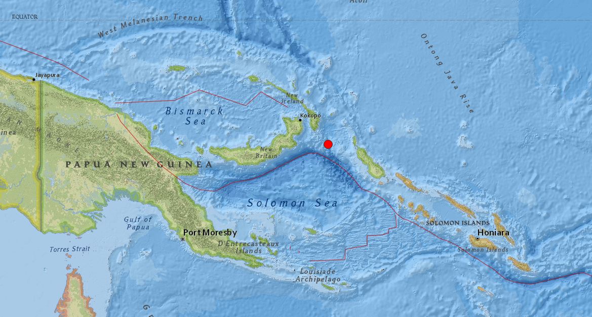Ισχυρός σεισμός 5,7 Ρίχτερ στην Παπούα Νέα Γουινέα