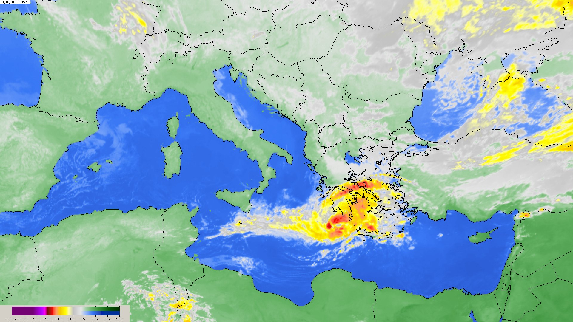 Τροπικός κυκλώνας νότια της Κρήτης