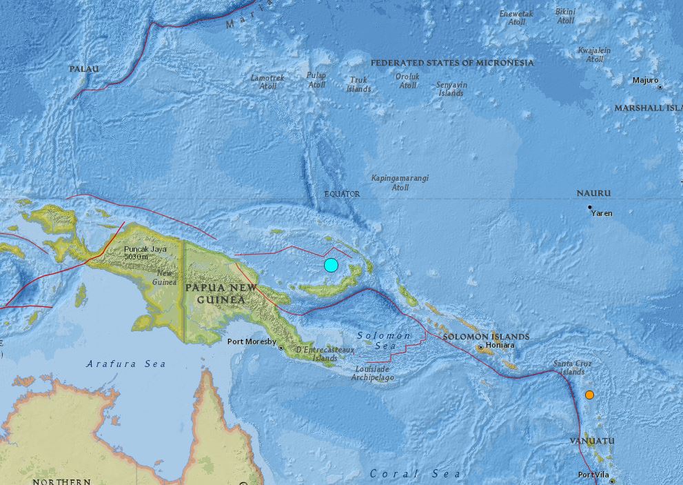 Ισχυρός σεισμός 6,4 Ρίχτερ στην Παπούα Νέα Γουινέα