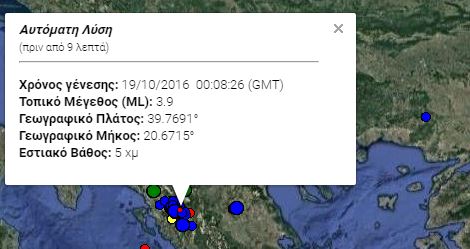 Σεισμική δόνηση 3,9 Ρίχτερ βόρεια της Ναυπάκτου – ΤΩΡΑ