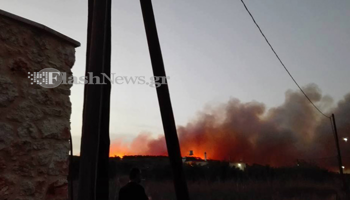Η ΦΩΤΟ από την πυρκαγιά στα Φαλάσαρνα Κισάμου