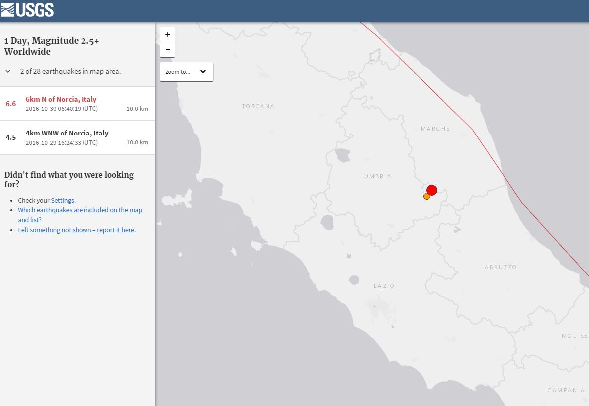 Στα 7,1 Ρίχτερ έδινε αρχικά τον σεισμό το Αμερικανικό Σεισμολογικό Κέντρο