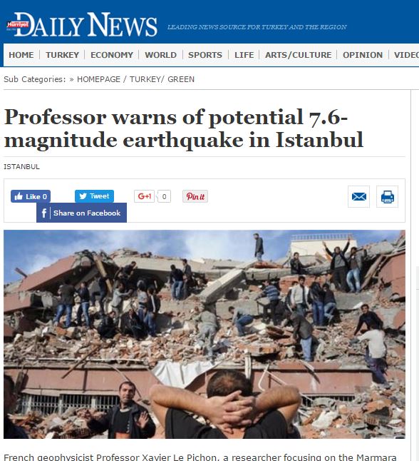 Μεγάλος σεισμός θα πλήξει την Τουρκία προειδοποιεί διάσημος Γάλλος καθηγητής