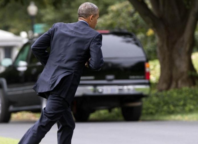 Για ποιο λόγο έτρεχε ο Ομπάμα έξω από τον Λευκό Οίκο; – ΒΙΝΤΕΟ