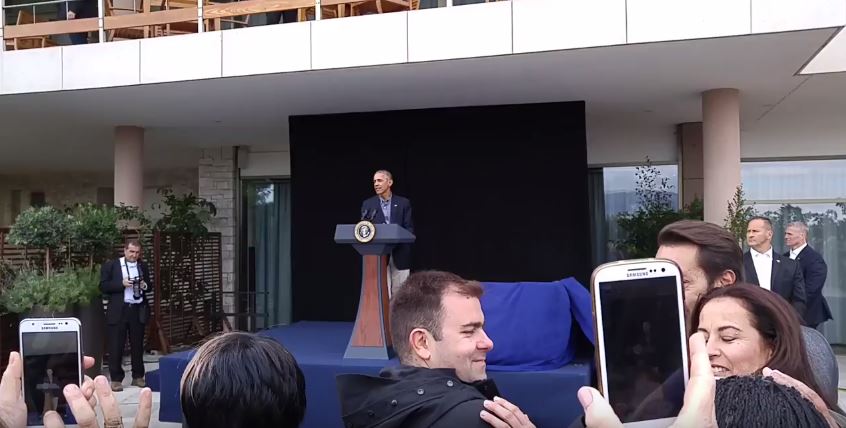 Η «κλειστή» ομιλία Ομπάμα στον Αστέρα Βουλιαγμένης – ΒΙΝΤΕΟ