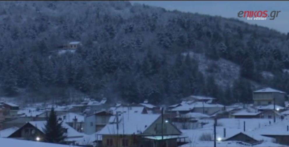 Παγετός και τσουχτερό κρύο στο Νευροκόπι – ΒΙΝΤΕΟ