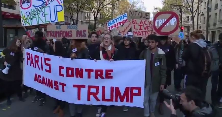 Διαδήλωση κατά του Τραμπ στο Παρίσι – ΒΙΝΤΕΟ