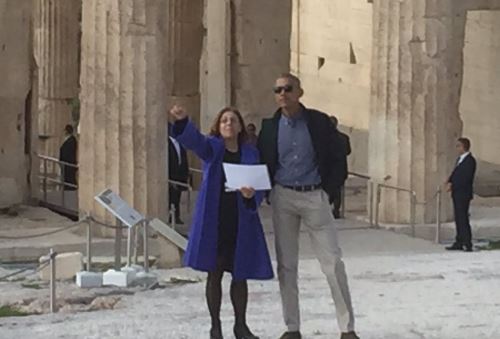 Οι πρώτες εικόνες από την ξενάγηση του Ομπάμα στην Ακρόπολη – ΦΩΤΟ