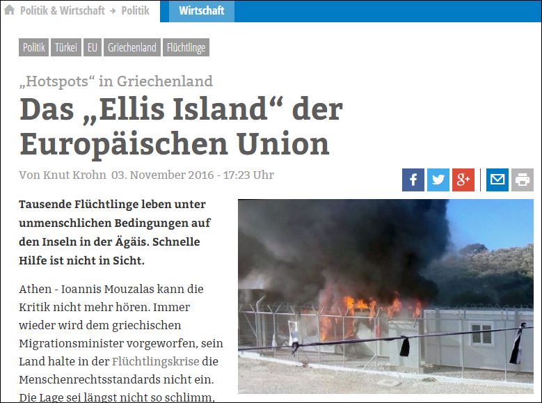 Stuttgarter Nachrichten: Φόβοι μήπως τα ελληνικά νησιά γίνουν το Έλις Άιλαντ της ΕΕ