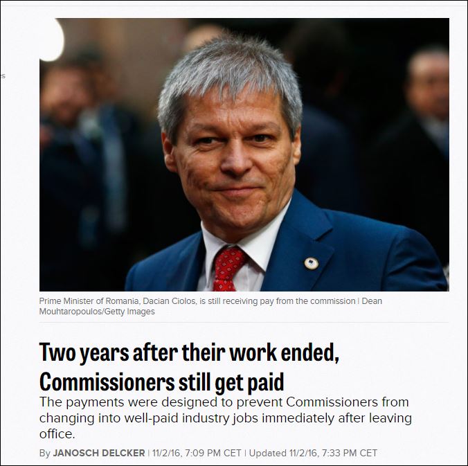Σάλος με τους πρώην Επιτρόπους που συνεχίζουν να πληρώνονται από τις Βρυξέλλες