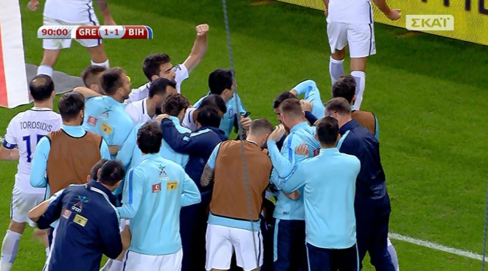 Το «χρυσό γκολ» της ισοφάρισης για την Ελλάδα – ΒΙΝΤΕΟ