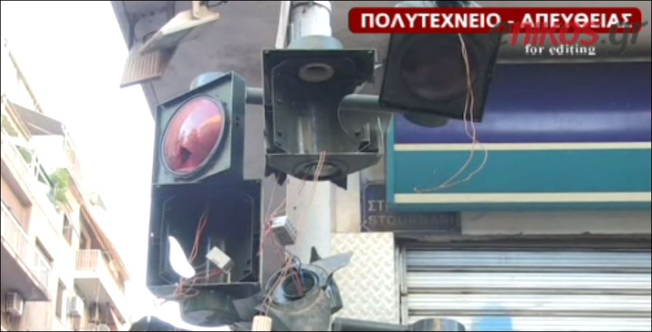 Εικόνες καταστροφής στο Πολυτεχνείο μετά τα επεισόδια – ΒΙΝΤΕΟ