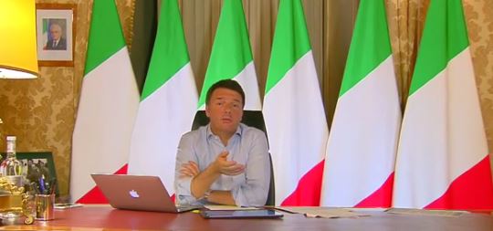 O Ρέντσι αφαίρεσε τη σημαία της Ευρώπης – ΒΙΝΤΕΟ