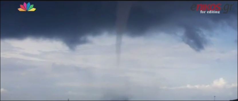 Εντυπωσιακός υδροστρόβιλος στην Τήνο –ΒΙΝΤΕΟ