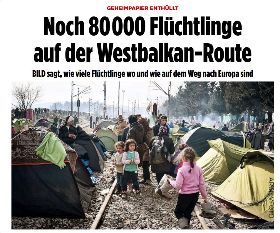 Bild – Απόρρητη έκθεση: Αυξάνονται οι πρόσφυγες στα σύνορα της Σερβίας