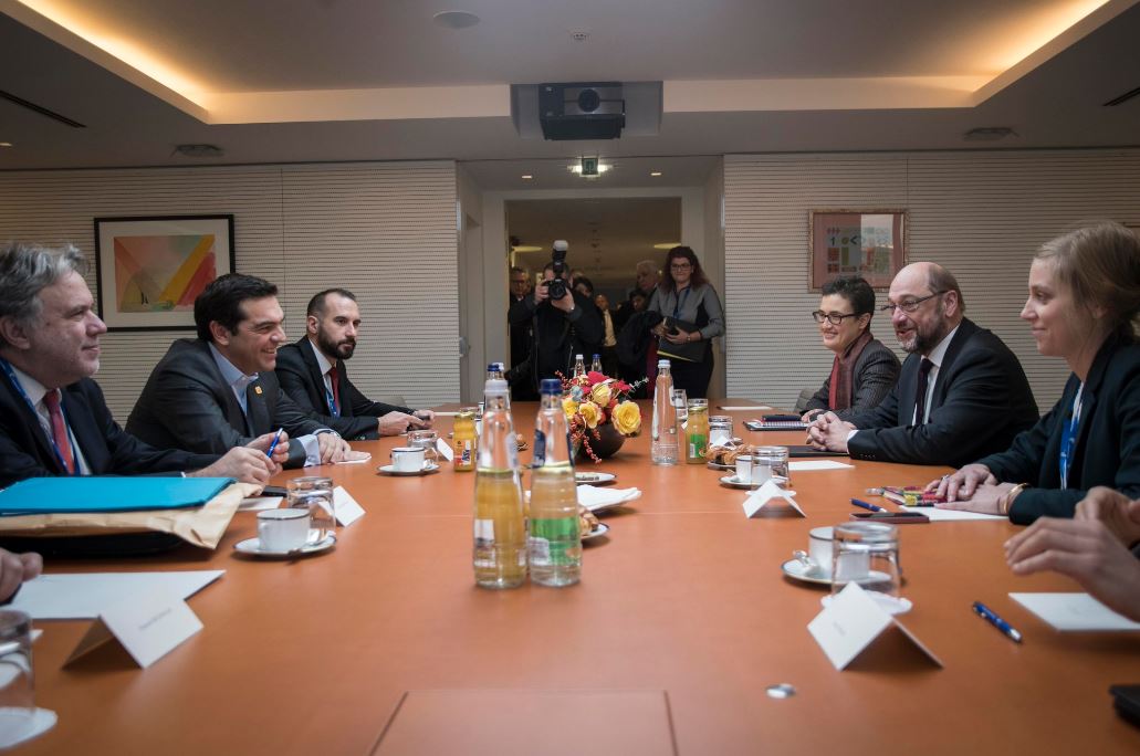 Η ΦΩΤΟ του Τσίπρα από τη συνάντηση του με τον Σουλτς