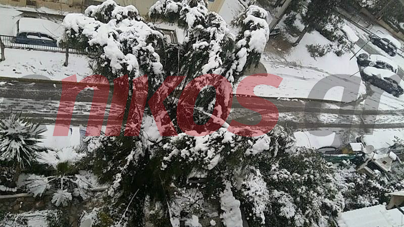 Χιονισμένο τοπίο στον Υμηττό – ΦΩΤΟ