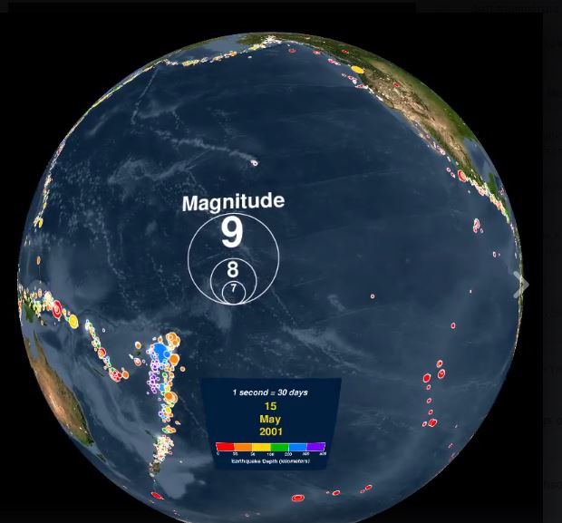 Όλοι οι σεισμοί της τελευταίας 15ετίας σε ένα ΒΙΝΤΕΟ