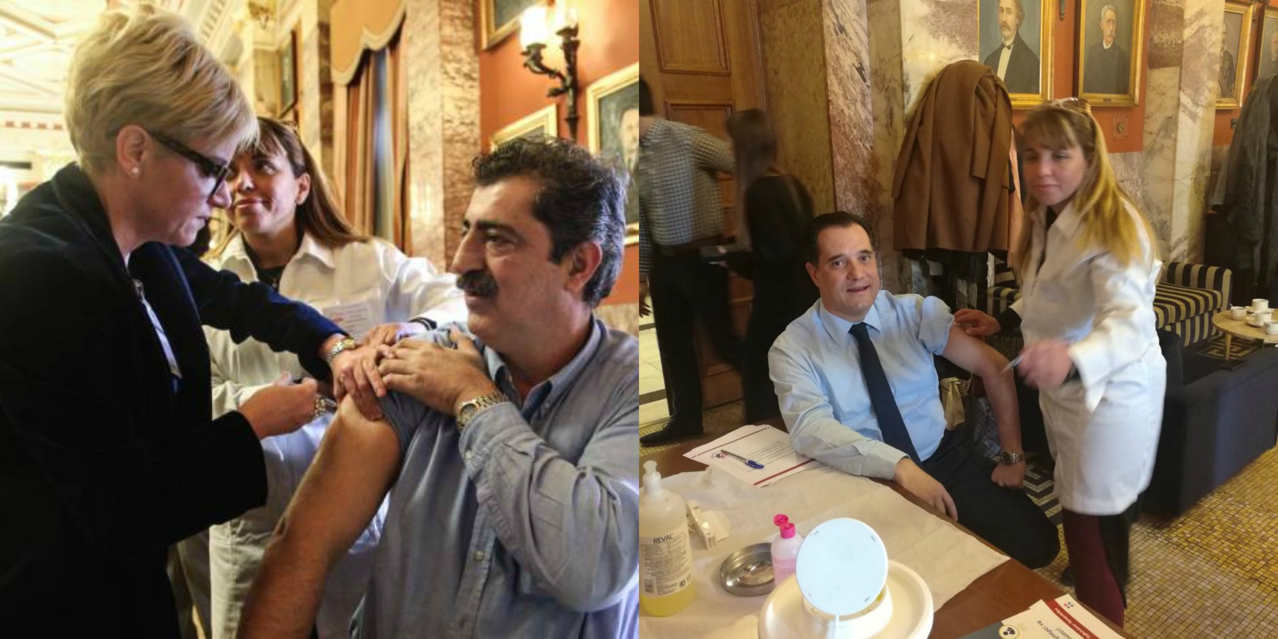 Πολάκης και Γεωργιάδης εμβολιάστηκαν κατά της γρίπης – ΦΩΤΟ