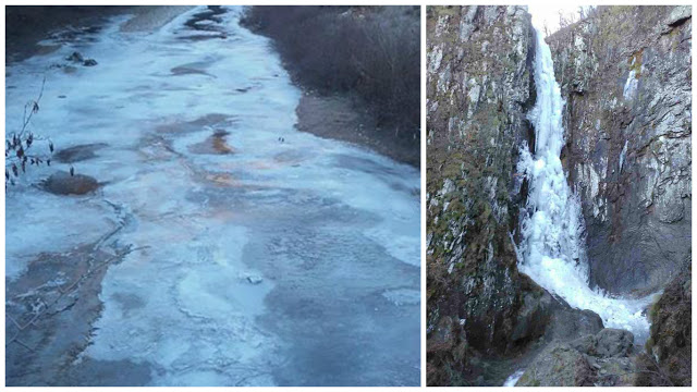 Πάγωσε ο καταρράκτης του Λειβαδίτη στην Ξάνθη – ΦΩΤΟ