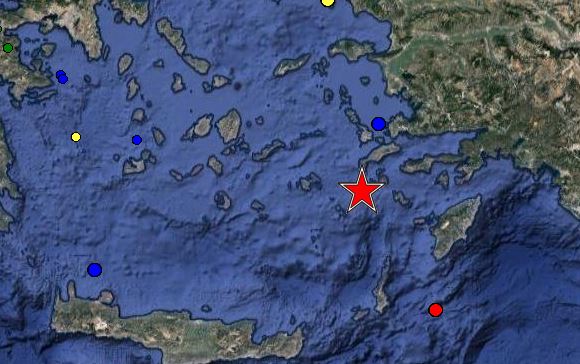 Ισχυρός σεισμός 5,3 Ρίχτερ στα Δωδεκάνησα