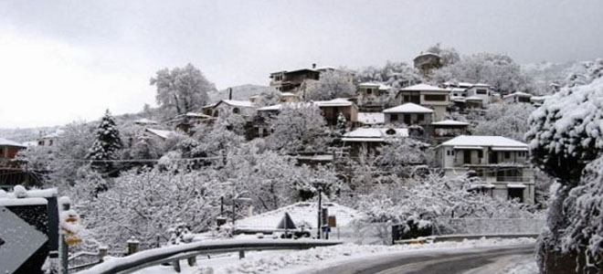 Χιονοθύελλα στο Πήλιο-Κλειστό το χιονοδρομικό